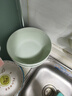 釉下彩奶油风碗家用套装陶瓷米饭碗创意餐具套装个性新款面碗汤碗 奶绿8英寸汤碗1个装 实拍图