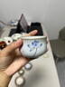容山堂官窑彩绘茶杯大小号可养开片主人杯单个杯盏品茗杯功夫茶具 官窑茶杯-鱼戏莲心 实拍图