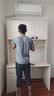LINSY KIDS奶油风书房书桌儿童学习桌椅中小学生电脑桌书柜一体写字桌KS1V 【书桌】1.2m一字型书桌 实拍图