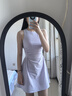 UR2025春季新款女摩登气质褶皱收腰显瘦无袖连衣裙UYY750030 淡紫 M 实拍图
