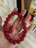 芯奢红色樱桃车厘子菩提根手串女绕指文玩朱砂色手链女菩提子佛珠手持 车厘子樱桃款 实拍图