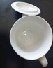 洁雅杰陶瓷茶杯 带盖水杯子(350ml)陶瓷茶杯陶瓷办公杯 纯白6只装 实拍图