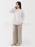 无印良品（MUJI）女式 汉麻水洗衬衫领长袖衬衫女士衬衣外套外衣 25年夏季女装上衣 白色 S （155/80A） 实拍图