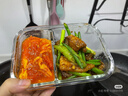 乐扣乐扣 耐热玻璃保鲜盒微波炉饭盒密封便当盒餐盒冰箱收纳盒600ml二分隔 实拍图