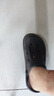 特步（XTEP）洞洞鞋男拖鞋外穿男夏季情侣厚底增高运动凉鞋男 A457 黑 42-43 实拍图