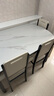 丰舍 餐桌 可变圆桌伸缩折叠实木岩板餐桌椅组合现代轻奢餐桌餐厅饭桌 黑白色-雪山白岩板-实木椅 【1.50米】 一桌4椅 实拍图