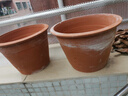 花盆土陶红陶土花盆60年代老式泥瓦盆黑陶大口径透气吸水不上釉花 红陶 口径26高19(2个装) 实拍图