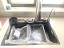 奈田（NTNO）厨房水槽大单槽洗菜盆一体盆304不锈钢加厚压纹耐磨多功能洗碗槽 集渣水槽+三挡抽拉龙头 80*46cm【加厚4.0】 实拍图