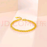 周六福黄金手链女足金999凤尾链AA071303约4.93g16+2cm生日礼物计价 实拍图
