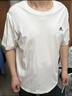 adidas情侣休闲纯棉上衣圆领短袖T恤男女夏季阿迪达斯官方轻运动 米白 S 实拍图
