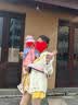 JEEMERY婴儿泳衣宝宝1-3岁儿童泡温泉男女童幼儿连体长袖带帽沙滩游泳装 湖蓝10码+防晒帽 适合120-130cm 均码 上身偏紧身，建议拍大一码 实拍图