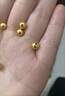 喜上眉梢喜饰黄金古法金珠999足金散珠硬金光面磨砂转运珠路路通圣诞礼物 4mm 重版光珠四颗 0.8g 实拍图