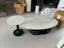 金沙公爵（Duke Kingtha）奶油风岩板茶几客厅家用小户型茶台标准:1.3雪山白黑柜茶几 实拍图