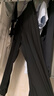 宾宇兄弟休闲裤大码男休闲弹力加肥加大宽松显瘦胖子肥佬长裤子春冰丝运动 黑色【束口】 6XL 建议200-220斤 实拍图
