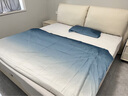 海澜之家（HLA）床上三四件套纯棉水洗棉麻裸睡亲肤床上用牛奶绒床单床笠被套被罩 【速干不缩水】A类裸睡-渐变海蓝 1.5米 床笠款 四件套 被套200*230cm 实拍图