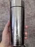 丽贝德商务钛杯保温杯内外纯钛泡茶杯大容量礼盒 皓月银 460ML 实拍图