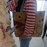 【物超所值】时尚休闲帆布包女单肩包上班托特包帆布袋卡通包包 可爱熊 大包 实拍图