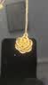 中国黄金（CHINA GOLD）牡丹花黄金吊坠女款足金吊坠挂坠七夕妇女节礼物送女友送老婆妈妈 牡丹花》黄金吊坠1g》【赠镀金银链】 实拍图