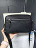 鹿师傅黑色手工植鞣头层牛皮真皮男士单肩斜挎包大容量通勤简约新款包包 黑色 头层牛皮 实拍图