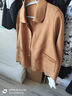 尚都比拉短款100%羊毛大衣女小个子秋冬休闲双面毛呢外套 驼色 L  实拍图
