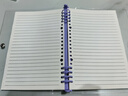 思进透明软皮活页笔记本本子活页本可拆卸扣环外壳pvc高颜值横线b5初中生高中生专用记事本手帐本 1本装/A5/紫色（60张/120页） 实拍图