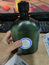 乐基因（nalgene）运动塑料水杯随手杯进口水壶军训大容量便携式扁形户外健身防漏 1777-9905墨绿色（黑鹰） 1000ml 实拍图