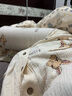 ROVO纯棉孕妇夏季月子服睡衣产后哺乳100%纯棉开衫套装喂奶专用居家服 蝴蝶结兔 M（适合于95-120斤） 实拍图
