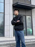 罗蒙夹克男外套秋季男纯棉休闲外套宽松翻领修身男士外套2025新款春秋 黑色 常规 【100%纯棉】 XL （合适体重140-160斤） 实拍图