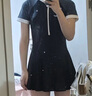 Keep泳衣女士连体裙式专业游泳衣大码温泉泳装599黑色三件套 M 实拍图