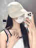 笙格儿防晒帽女夏季帽子扎马尾防紫外线户外时尚休闲遮阳帽鸭舌帽太阳帽 黑色 可调节 实拍图
