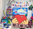 欧妮姿生日场景布置男孩生日气球道具氛围布置派对装饰快乐奥特曼投屏 实拍图