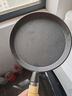 厨荐铸铁平底锅煎锅无涂层不粘煎饼手抓饼烙饼锅鏊子家用披萨烤盘 【0涂层】木柄披萨盘 25.5cm 实拍图