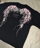 BOY LONDON【繁花】潮牌情侣款短袖樱花翅膀花卉印花T恤N01712 黑色 M 实拍图