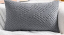 抱枕靠垫枕套沙发客厅长方形单个大号现代简约靠背靠枕套罩不含芯 棱格-深灰 30x50cm一只【枕套+枕芯】 实拍图