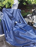 正招雨衣电动摩托车雨衣双人男女款加大加厚电瓶车长款全身防暴雨雨披 天蓝 5XL单人款 实拍图