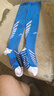 李宁（LI-NING）足球袜儿童长筒袜过膝防滑训练护腿板袜套高筒长袜子男蓝白-S 实拍图
