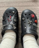 卡骆驰crocs洞洞鞋贝雅男鞋女鞋轻便耐磨一脚蹬拖鞋休闲鞋|10126 黑色-001 36 /37(220mm) 实拍图