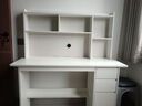 佳家林（JIAJIALIN）实木书桌书架一体带书柜电脑桌台式家用办公书桌卧室学习写字桌子 【旗舰款】暖白色120CM 组装【自行安装】 实拍图