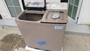 三峡劲霸20公斤纯铜电机半自动洗衣机不锈钢家用商用大容量老式双缸双桶酒店宾馆民宿被子毛毯羽绒服 20公斤金双塑桶 9秒强洗+纯铜电机+高筋波轮 实拍图