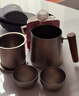 TILIVING（钛立维）纯钛旅行茶具快客杯户外便携功夫茶具泡茶套装一壶二杯 纯钛旅行茶具套装（带收纳盒） 实拍图