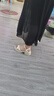 红蜻蜓休闲凉鞋女夏季新款不累脚高级感增高厚底女凉鞋WLK24253米色 40 实拍图