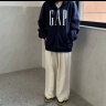 Gap男女装印花字母logo抓绒连帽卫衣休闲660128外套 海军蓝 175/96A(L) 亚洲尺码 实拍图