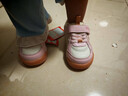 牧童学步鞋男宝宝春秋款童鞋恐龙婴儿鞋软底皮面面包鞋女童步前鞋 拂晓粉（超纤皮面） 22 鞋内长15.0cm 实拍图