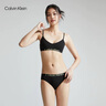 Calvin Klein内衣女士美拉德提花轻运动舒适ck薄垫柔软上托无钢圈美背文胸 UB1-太空黑 M 实拍图