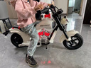 凤凰（Phoenix）儿童电动摩托车儿童电动车两轮车男女小孩复古哈雷玩具车可坐大人 雅致白-高配丨24V电瓶/无刷电机/充气轮胎/续航30公里 实拍图