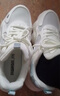 361°女鞋老爹鞋女秋冬季革网厚底增高休闲百搭轻便户外运动跑步鞋子女 羽毛白/浅烟绿 36 实拍图