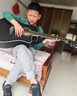 T9民谣吉他单板初学者新手入门练习琴guitar木吉它乐器jita 41英寸酷黑色+礼包【进阶单板】 实拍图