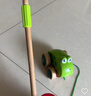 Hape拖拉玩具 木质学步手拉牵绳玩具会摇摆卡通动物字母 儿童节礼物 拖拉青蛙 1-3Y 实拍图
