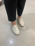 达芙妮单鞋女牛皮小皮鞋百搭平底乐福鞋一脚蹬女鞋子 422104579 米色 41 实拍图
