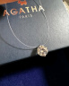 AGATHA【官方正品】人鱼之泪项链女士 生日礼物送女友闺蜜高级感锁骨链 明星同款（大号2.96克拉锆石） 实拍图